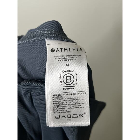 Athleta Venice High Rise Track Wide Leg Pant Blue Gray Size Medium - Picture 4 of 5